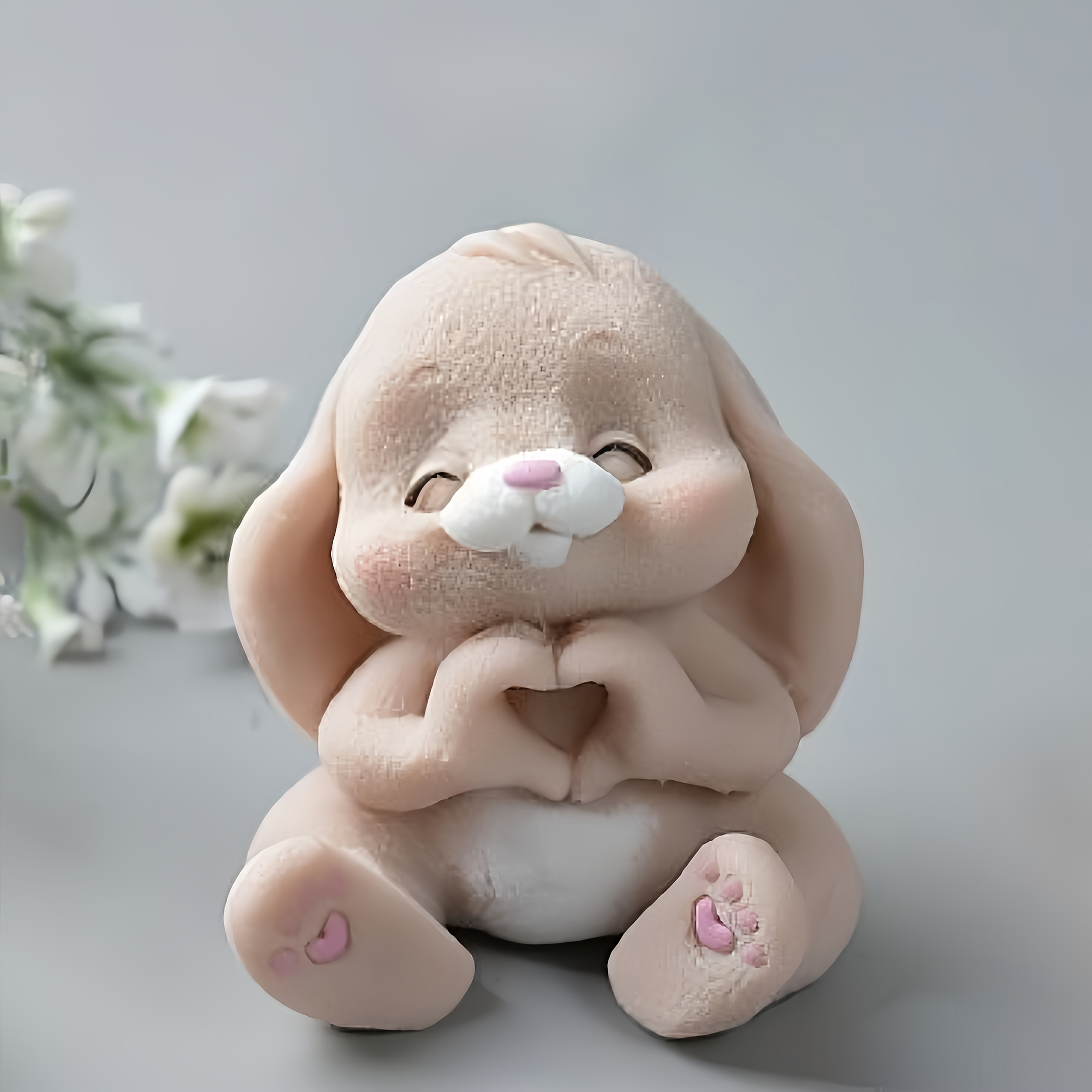 Melt Pour Soap Base - 1pc Adorable Rabbit Resin Silicone Mold
