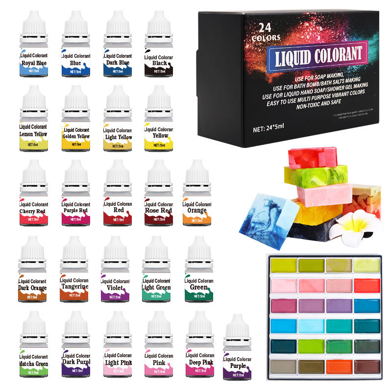 Soap Making Dye - 24-color bath ball soap dye –