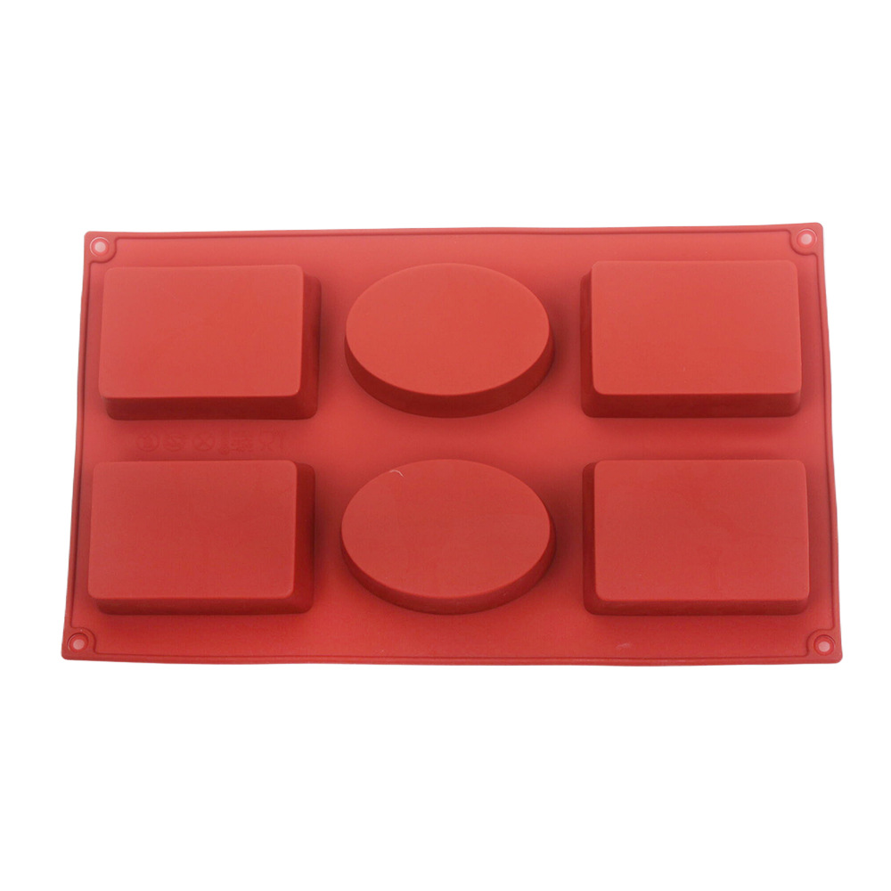Melt Pour Soap Base - Silicone Rectangle Oval Combo Cake Mold