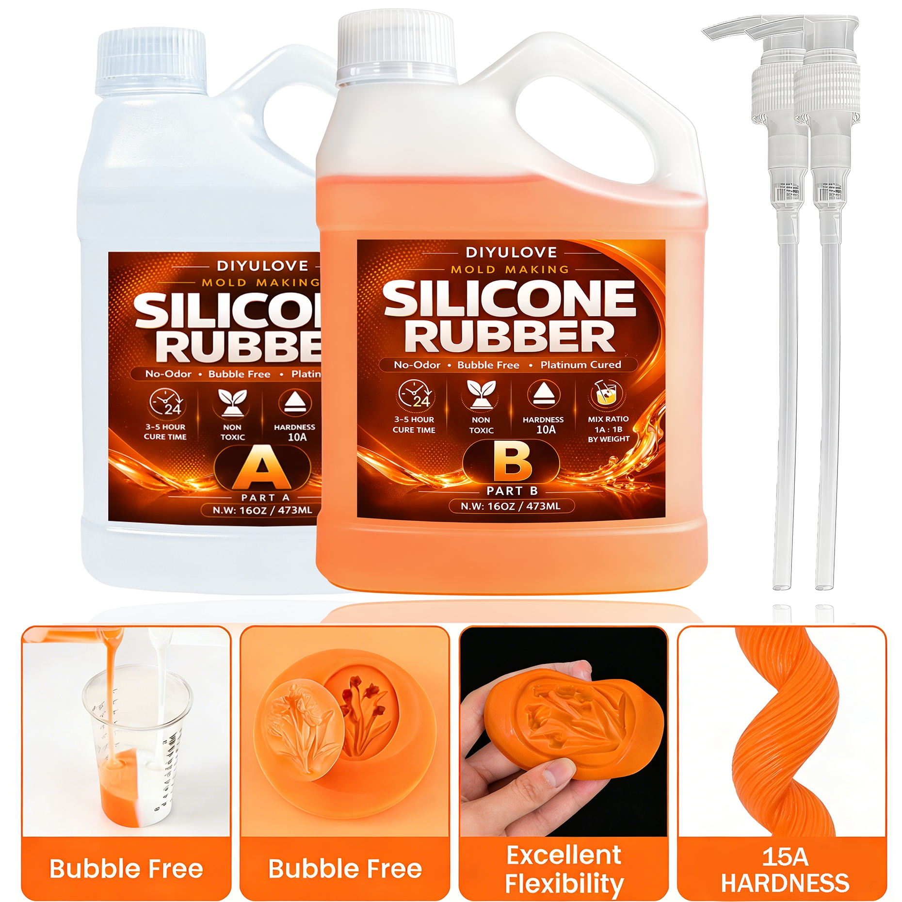 Melt Pour Soap Base - Liquid Silicone Rubber Kit,High-Performance Fast Cure