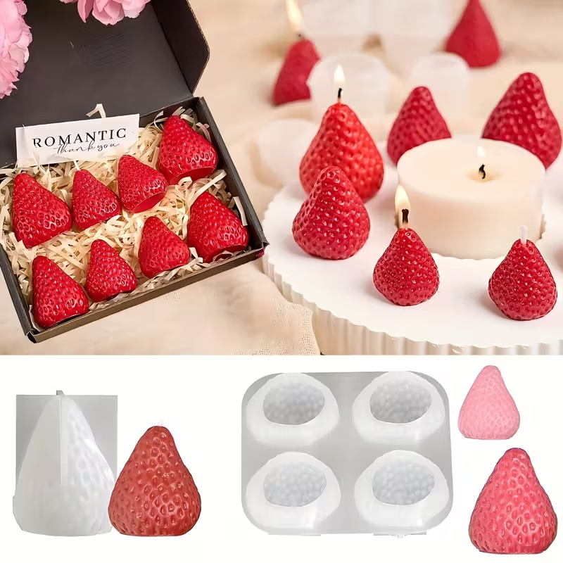 Strawberry Silicone Candle Mol - Melt Pour Soap Base recensie en prijs