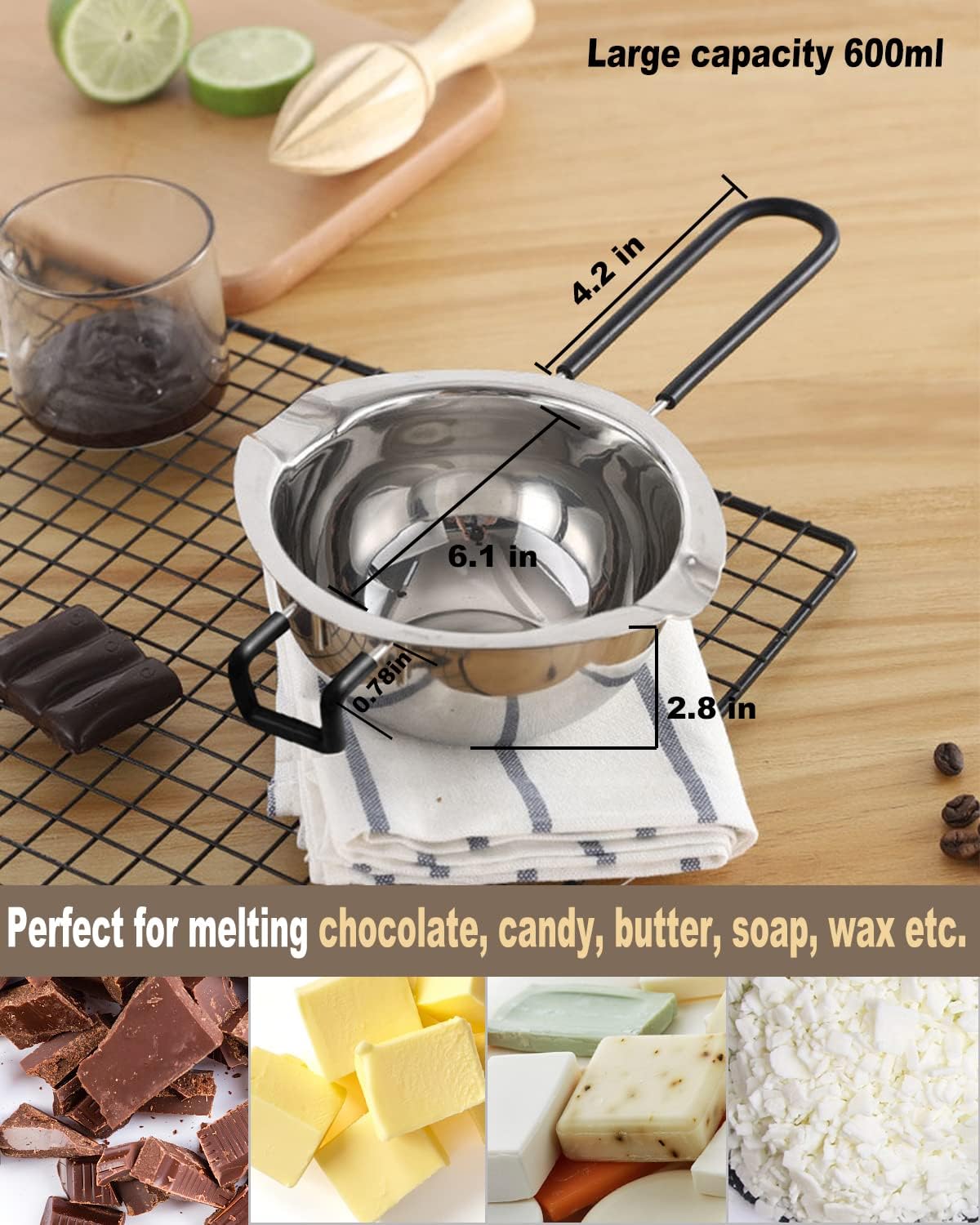 Stainless Steel Double Boiler  - Soap Making Double Boiler recensie en prijs