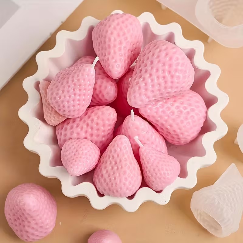 Strawberry Silicone Candle Mol - Melt Pour Soap Base recensie en prijs