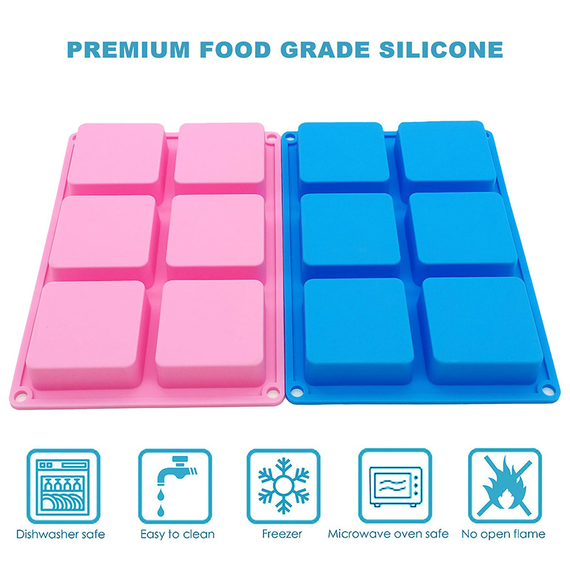 Square Soap Molds 6-Cavity Non - Melt Pour Soap Base recensie en prijs