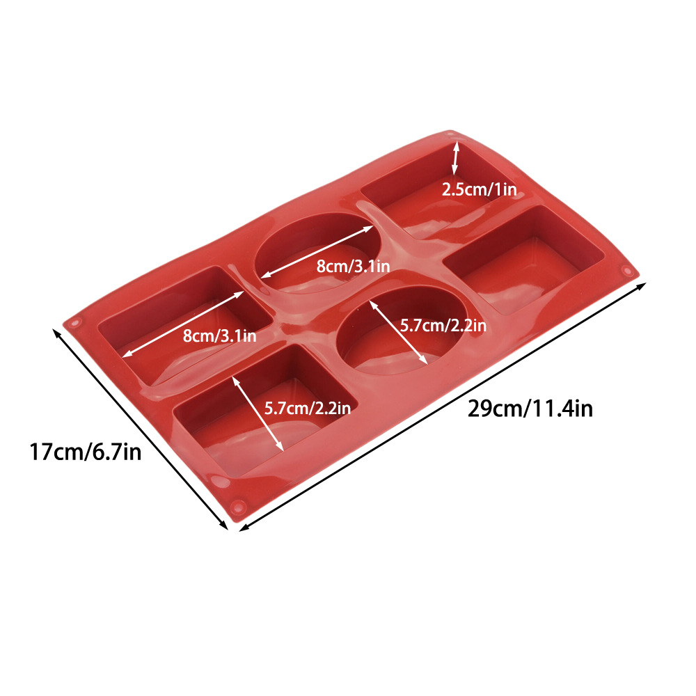 Silicone Rectangle Oval Combo  - Melt Pour Soap Base recensie en prijs