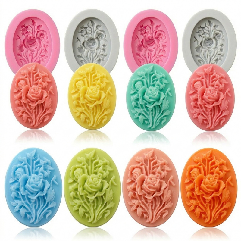 4 Silicone mold with flower sh - Melt Pour Soap Base recensie en prijs