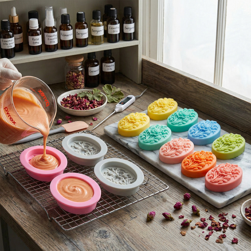 4 Silicone mold with flower sh - Melt Pour Soap Base recensie en prijs